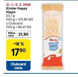 Tesco Kinder happy hippo nabídka