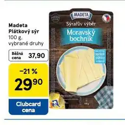 Tesco Madeta plátkový sýr nabídka
