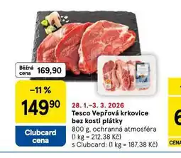 Tesco Vepřová krkovice bez kosti plátky nabídka
