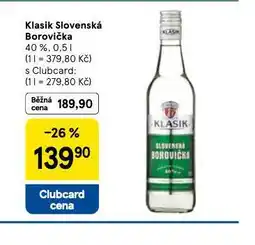 Tesco Klasik slovenská borovička nabídka