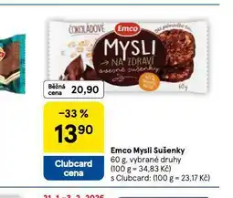 Tesco Emco mysli sušenky nabídka