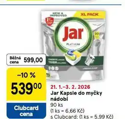 Tesco Jar kapsle do myčky nabídka