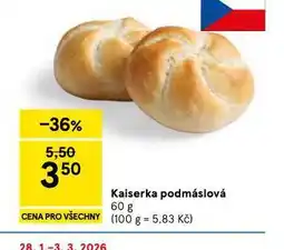Tesco Kaiserka podmáslová nabídka