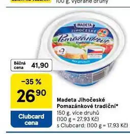Tesco Madeta jihočeské pomázánkové tradiční nabídka