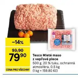 Tesco Mleté maso z vepřové plece nabídka
