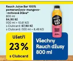 Tesco Rauch juice bar 100% nabídka
