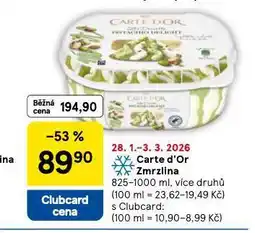 Tesco Zmrzlina carte d´or nabídka