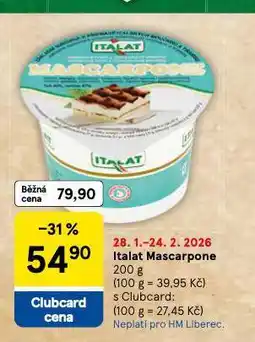Tesco Itala mascarpone nabídka