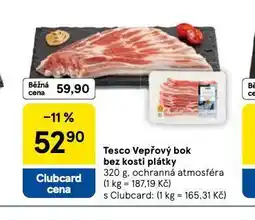Tesco Vepřový bok bez kosti plátky nabídka