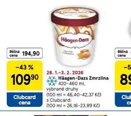 Tesco Häagen dazs zmrzlina nabídka