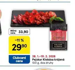 Tesco Klobása krájená nabídka