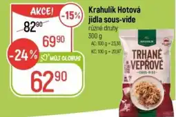 Globus Krahulik Hotová jídla sous-vide nabídka