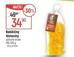 Globus Babiččiny těstoviny nabídka