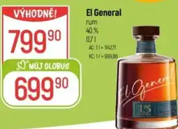 Globus El General rum nabídka
