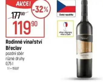 Globus Rodinné vinařství Břeclav nabídka