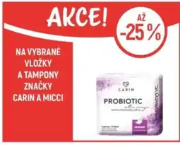 Globus Na vybrané vložky a tampony značky Carin a micci nabídka