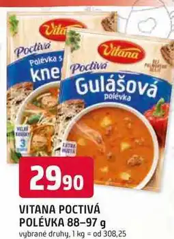 Trefa VITANA POCTIVÁ POLÉVKA nabídka