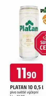 Trefa Platan 10 světlé výčepní pivo 0,5 l 0.5l plechovka nabídka