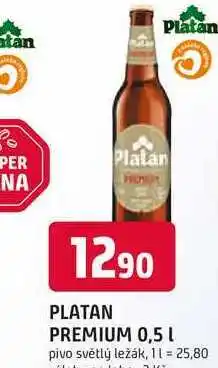 Trefa PLATAN PREMIUM 0,5 L pivo světlý ležák nabídka
