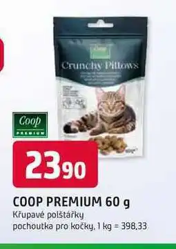 Trefa COOP PREMIUM 60 g Křupavé polštářky pochoutka pro kočky nabídka