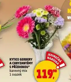 Penny Market Kytice gerbery a chryzantémy s přízdobou nabídka