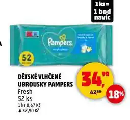 Penny Market Pampers dětské vlhčené ubrousky nabídka