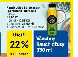 Tesco Rauch juice bar nabídka