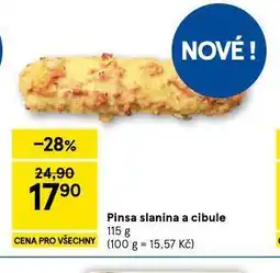 Tesco Pinsa slanina a cibule nabídka