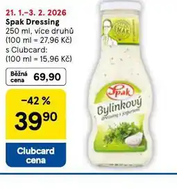 Tesco Spak dressing nabídka
