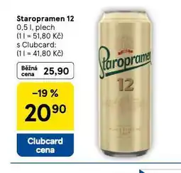 Tesco Pivo staropramen 12 nabídka