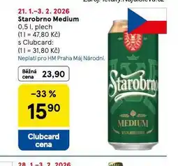 Tesco Pivo starobrno medium nabídka