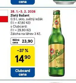 Tesco Pivo zlatý bažant nabídka