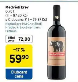 Tesco Medvědí krev nabídka