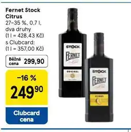 Tesco Fernet stock citrus nabídka