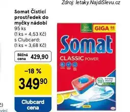 Tesco Somat čistící prostředek do myčky nádobí nabídka