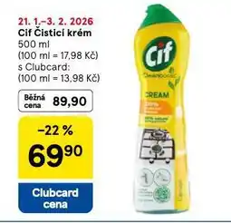Tesco Cif čistící krém nabídka