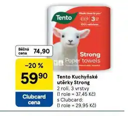 Tesco Tento kuchyňské utěrky strong nabídka
