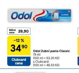 Tesco Odol zubní pasta classic nabídka