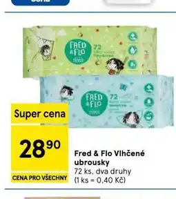 Tesco Fred & flo dětské vlhčené ubrousky nabídka