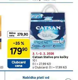Tesco Catsan stelivo pro kočky nabídka