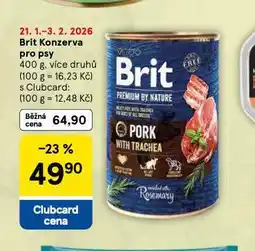 Tesco Brit konzerva pro psy nabídka