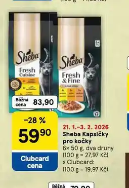 Tesco Sheba kapsičky pro kočky nabídka