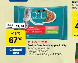Tesco Purina one kapsičky pro kočky nabídka