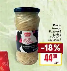 Billa Kroon Mungo Fazolové klíčky 330/190 g nabídka