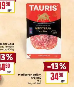 Billa Mediteran salám krájený nabídka