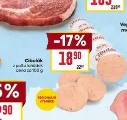 Billa Cibulák z pultu lahůdek cena za nabídka
