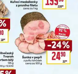 Billa Šunka v pepři z pultu lahůdek cena za nabídka