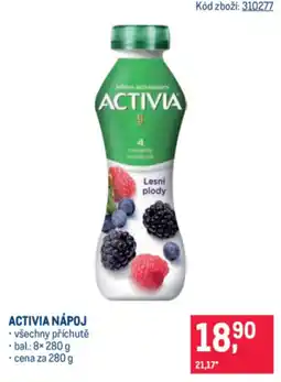 Makro Activia nápoj nabídka