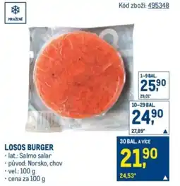 Makro Losos burger nabídka