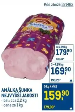 Makro Amálka šunka nejvyšší jakosti nabídka
